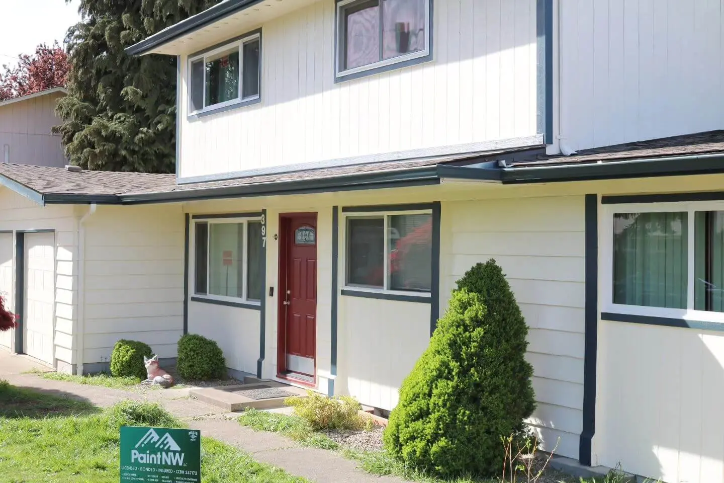 house with white siding house with white siding